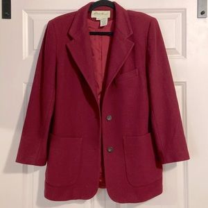 Eddie Bauer Merlot Red Wool Blazer